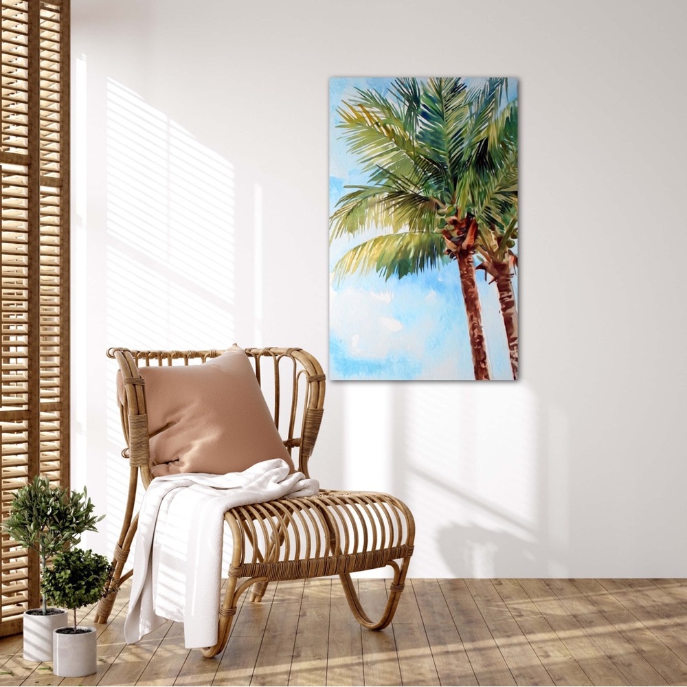 Watercolor Print of Palm Trees in Home & Living